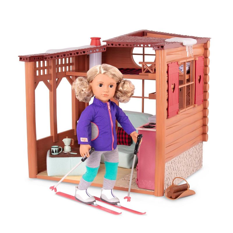 Our Generation Cozy Cabin Dollhouse Playset for 18″ Dolls