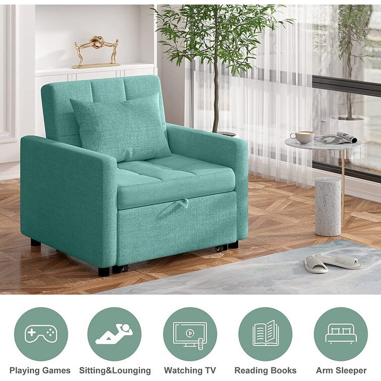 30'' Wide Tufted Cotton Armchair