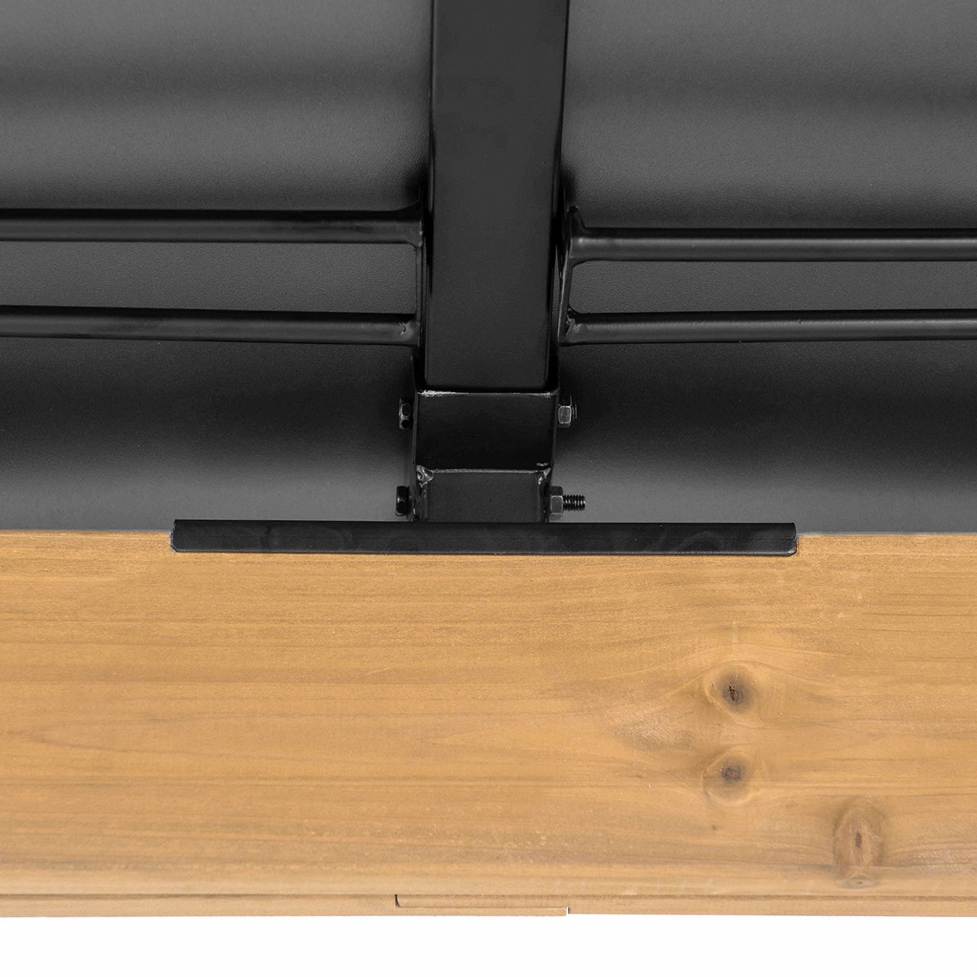 Sunjoy Black Archwood 11 ft. x 13 ft. Cedar Framed Gazebo with Hook and Steel Roof