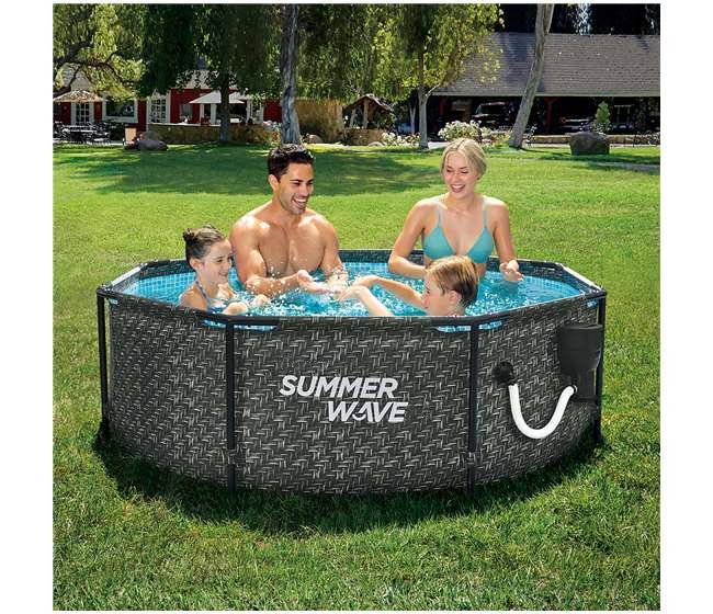 Swimming Pool-Active 8ft x 30in Above Ground Frame Swimming Pool Set with Pump