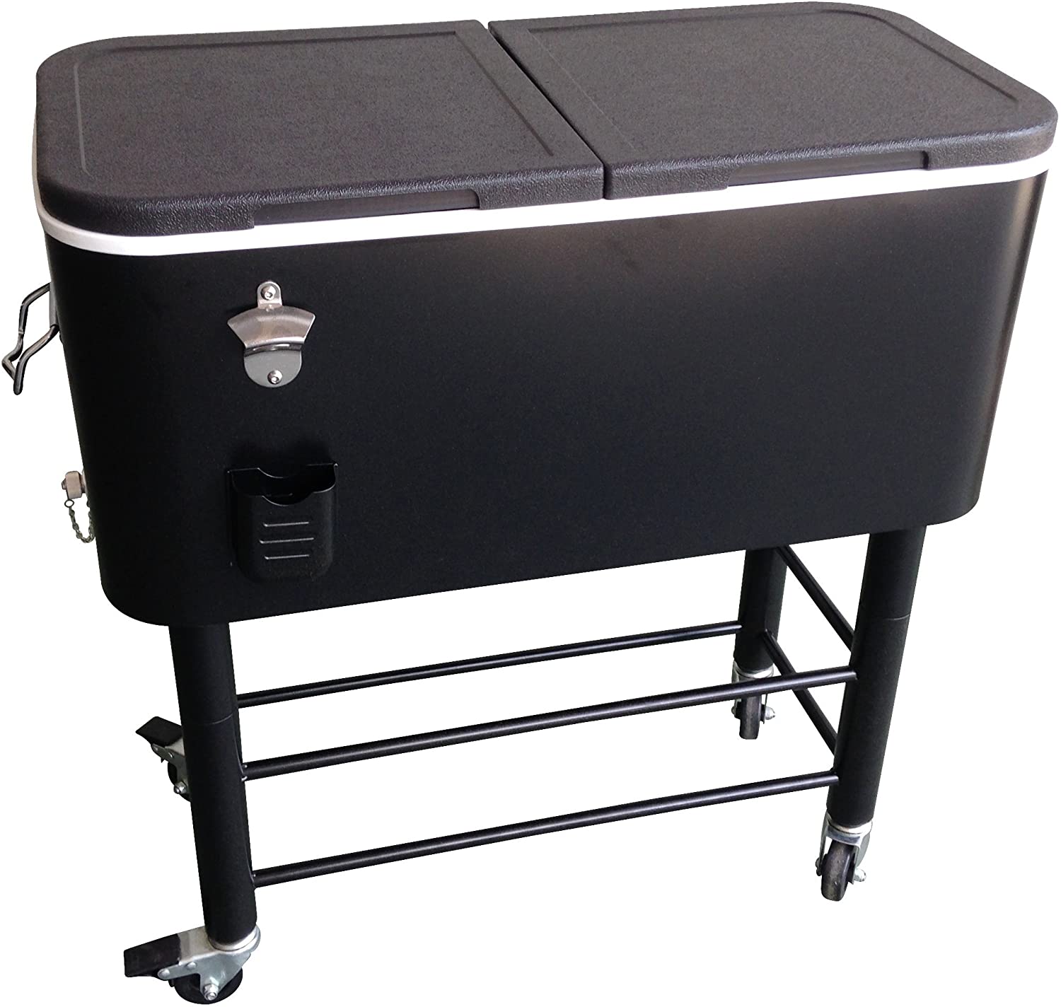 Rio Brands Entertainer Rolling Party Cooler (77 Quarts, Midnight Sands)