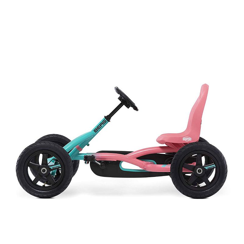 Berg Toys Buddy Lua Pedal Powered Kids Go Kart Toy, Pink and Mint