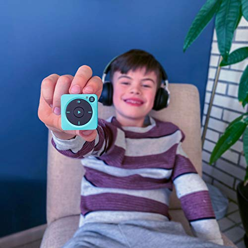 Mighty Vibe Spotify and Amazon Music Player – Bluetooth & Wired Headphones – 1,000+ Song Storage – No Phone Needed – Blue