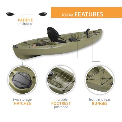 Lifetime Tamarack Angler 100 Fishing Kayak (Paddle Included) 250