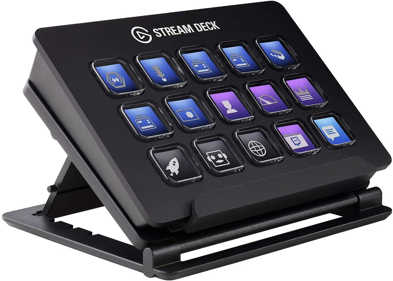 Elgato Stream Deck - Live Content Creation Controller with 15 Customizable LCD Keys, Adjustable Stand, for Windows 10 and macOS 10.11 or later