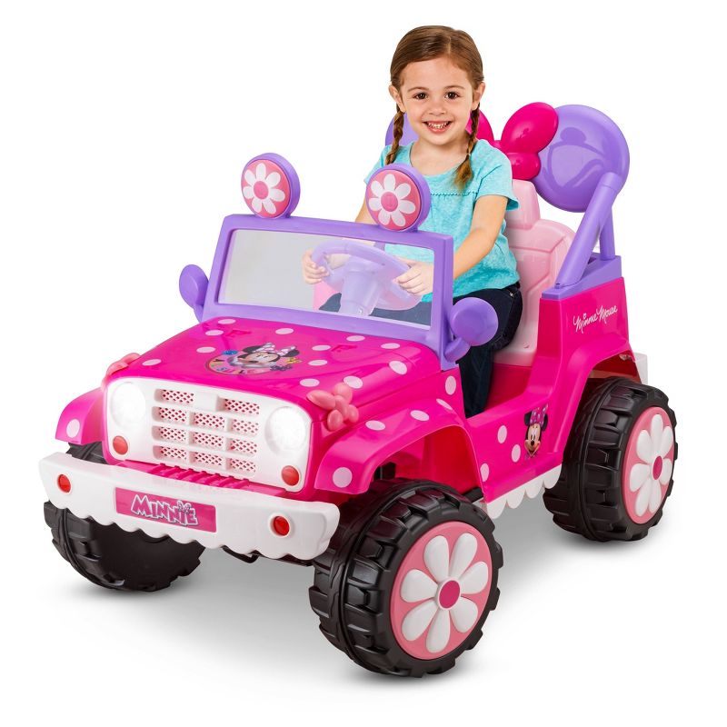 Kid Trax 6V Disney Minnie Mouse Flower Power 4×4 Powered Ride-On – Pink