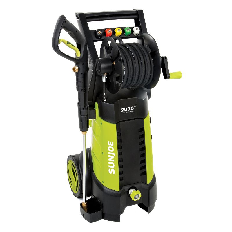 Sun Joe SPX3001 Electric Pressure Washer | 2030 PSI Max | 1.76 GPM | 14.5-Amp | Hose Reel.