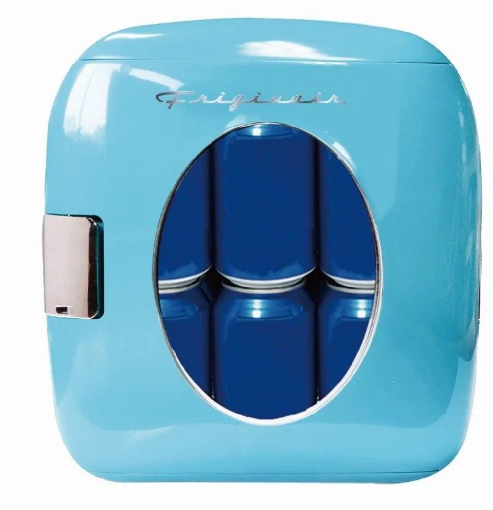 Portable Retro 12-Can Mini Fridge EFMIS462, Blue