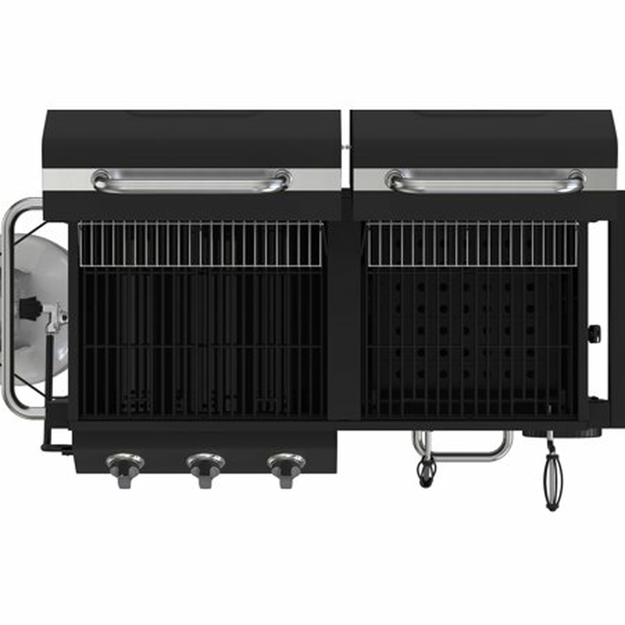 Expert Grill 2 in 1 Dual Fuel 3 Burners Gas and Charcoal