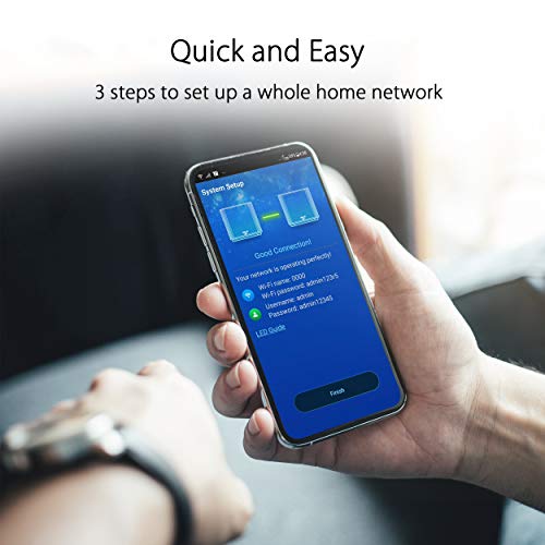 ASUS ZenWiFi AX6600 Tri-Band Mesh WiFi 6 System (XT8 2PK) - Whole Home Coverage up to 5500 sq.ft & 6+ rooms, AiMesh, Included Lifetime Internet Security, Easy Setup, 3 SSID, Parental Control, White