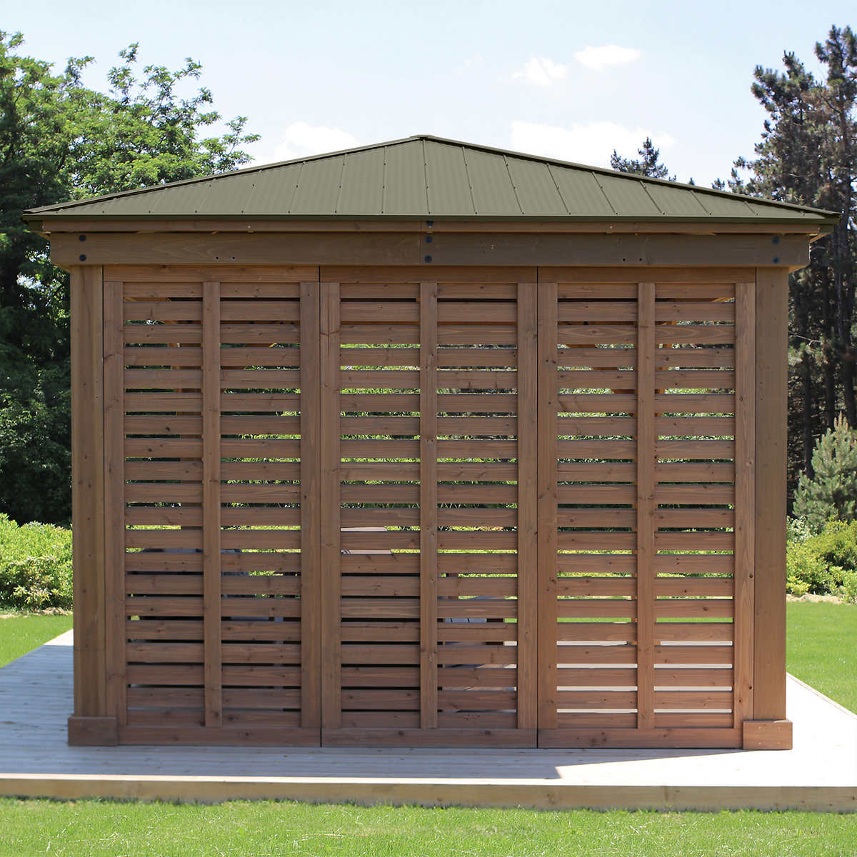 Yardistry 12 ft. x 12 ft. Gazebo Privacy Wall