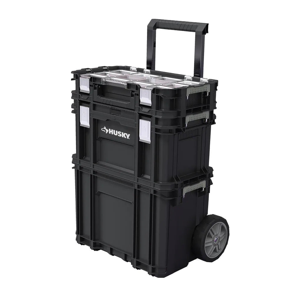 22 in. Portable Rolling Tool Box on Wheels Cart Part Organizer Storage Bin