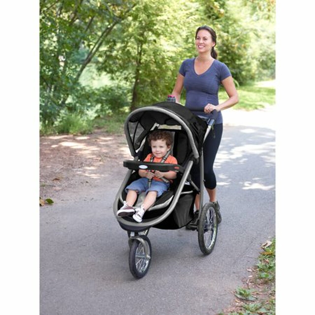 Graco FastAction Fold Jogger Click Connect Travel System Jogging Stroller, Gotham