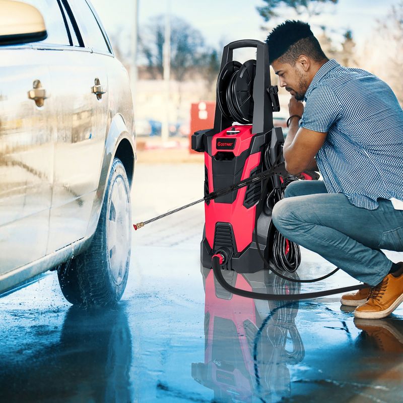 Costway 3500 PSI 2.1GPM Electric Pressure Washer High Power Water Cleaner W/ 5 Nozzles