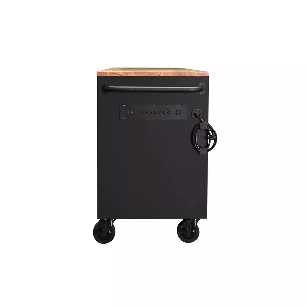 Husky 62 in. 5-Drawer 1-Door Mobile Workbench, Matte Black