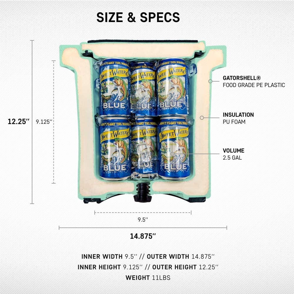 KULA Cooler 2.5 | Lightweight Cooler, 2.5 Gallon, Graphite