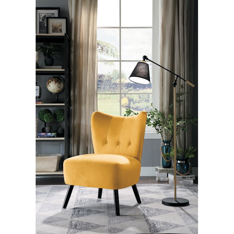Dechane 22.5'' Wide Tufted Velvet Slipper Chair