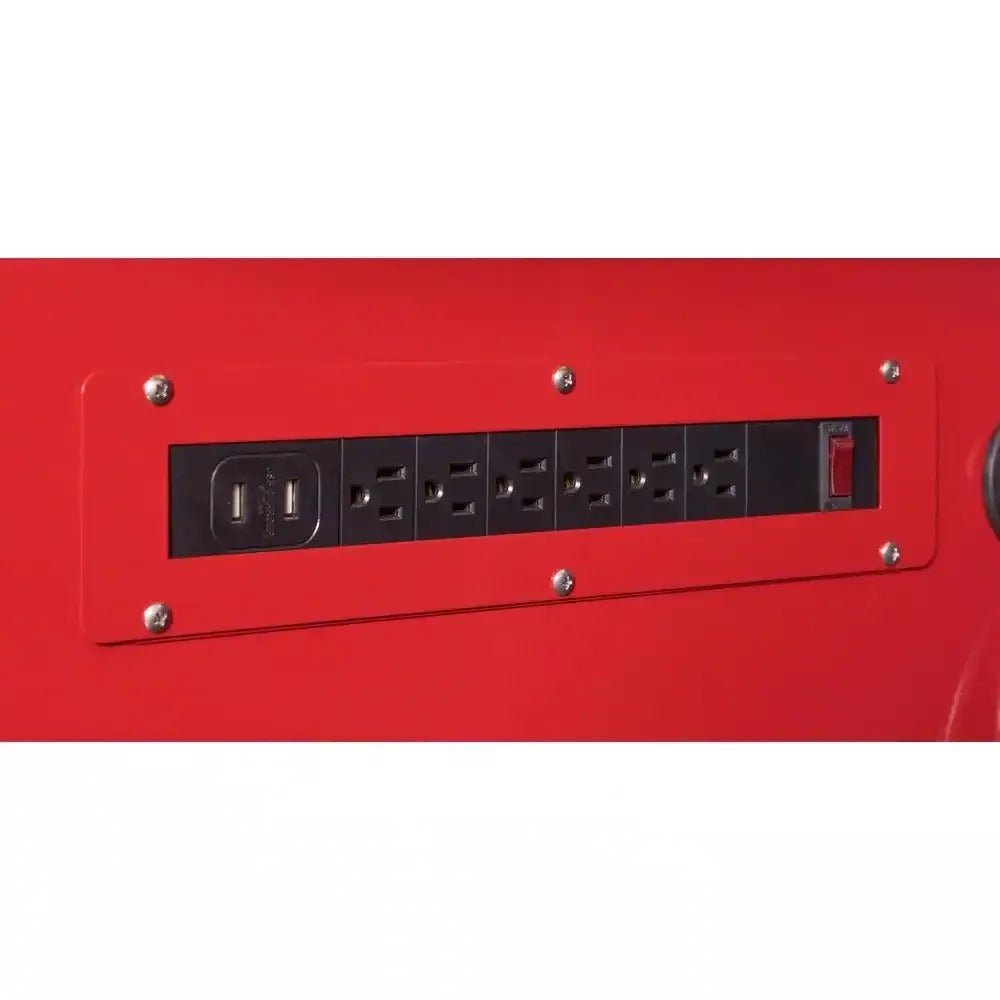 Husky 52 in. W 9-Drawer Deep Tool Chest Mobile Workbench in Gloss Red