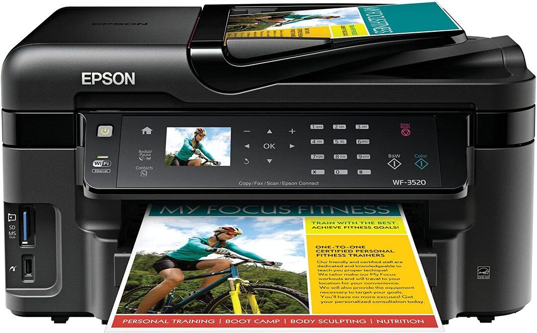Epson WorkForce WF-3520 Wireless All-in-One Color Inkjet Printer, Copier, Scanner