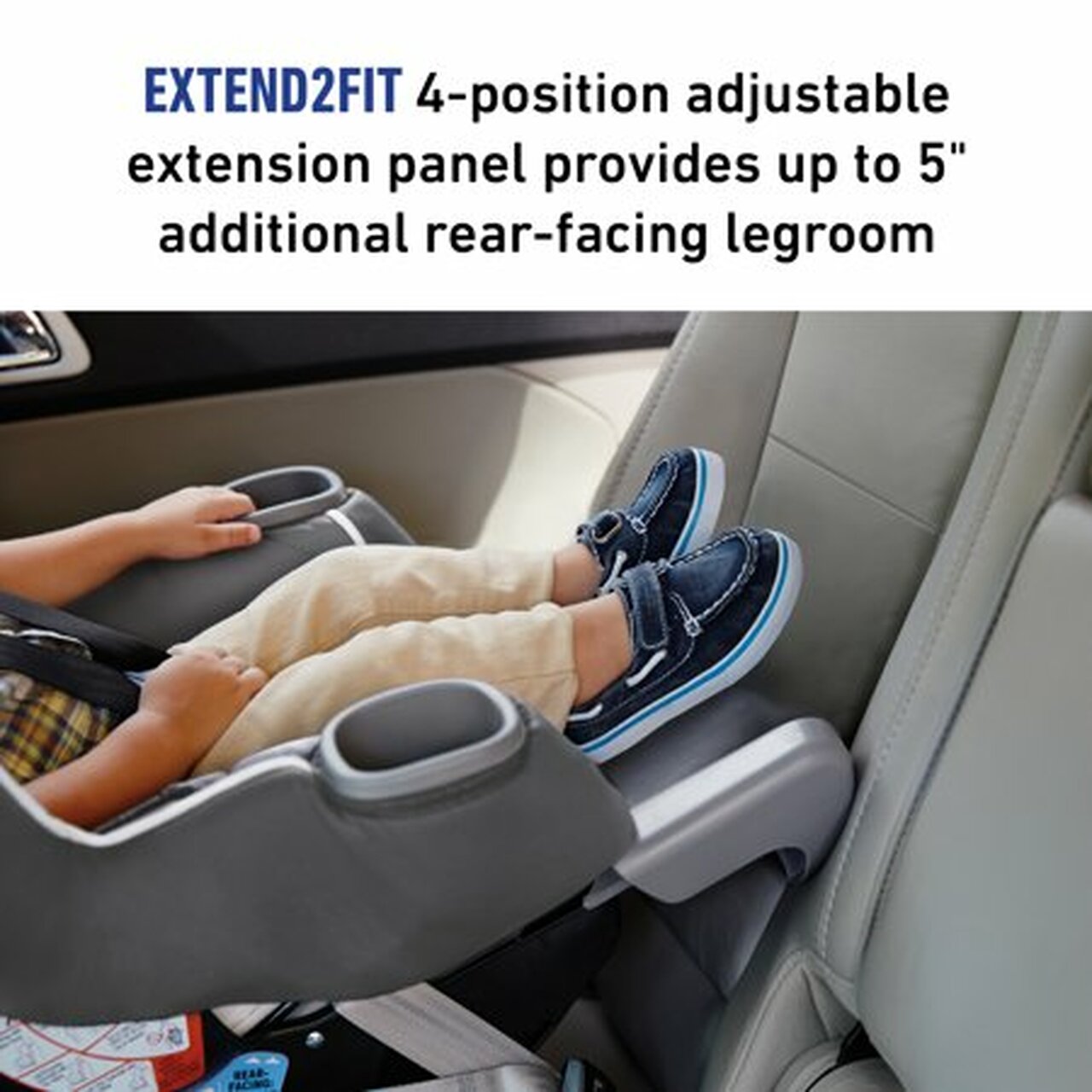 Graco Extend2Fit Convertible Car Seat, Ride Rear-Facing Longer, Gotham