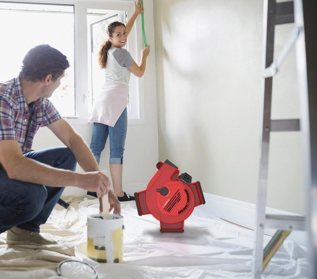 Lasko X-Blower Multi-Position Utility Blower Fan with 3 Speeds, X12900, Red