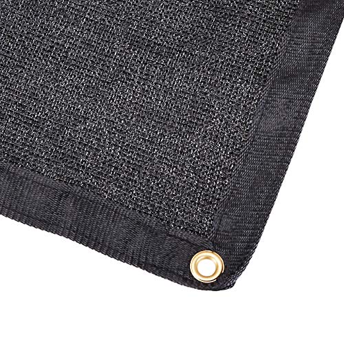 AmazonCommercial Heavy Duty Black Knitted Mesh Tarp, 12 x 20 ft, 2-Pack