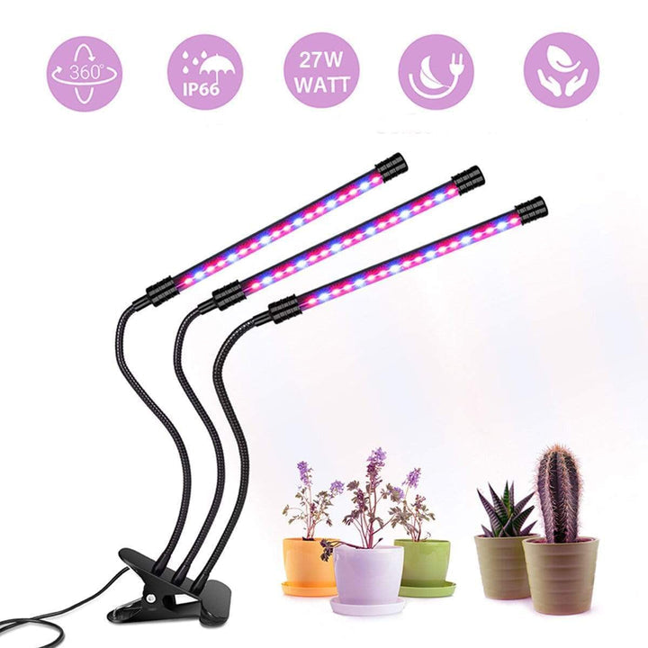 1/2/3 Head Dimmable Clip LED Bonsai Plants Grow Lamp