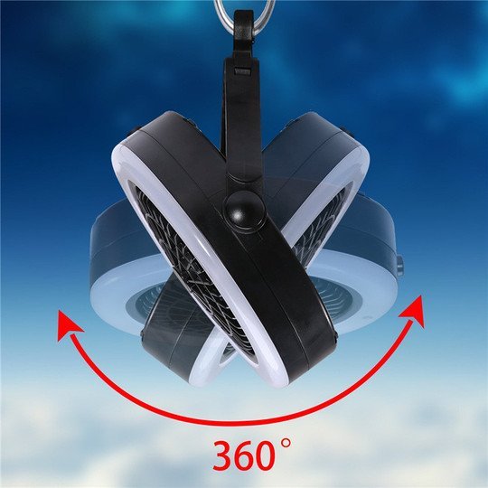 Outdoor Camping Fan Light Rechargeable Lamp