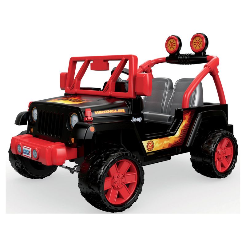 Power Wheels 12V Tough Talking Jeep Powered Ride-On – Black/Red