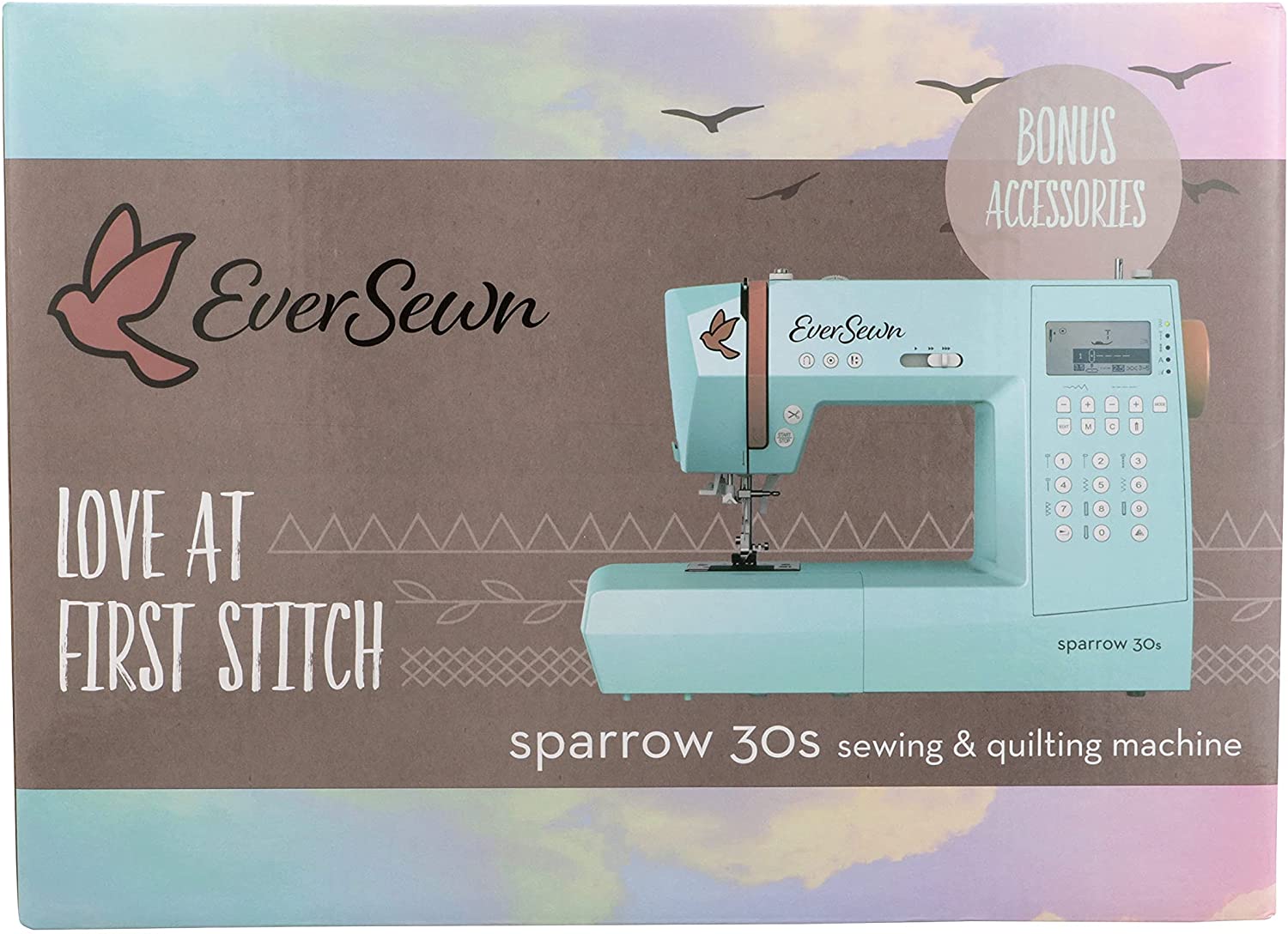 EverSewn Sparrow 30s Sewing Machine : Computer-Controlled, Red