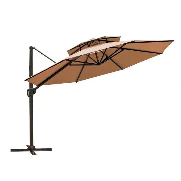 11.5 Ft Outdoor Round Cantilever Umbrella, Base Not Included