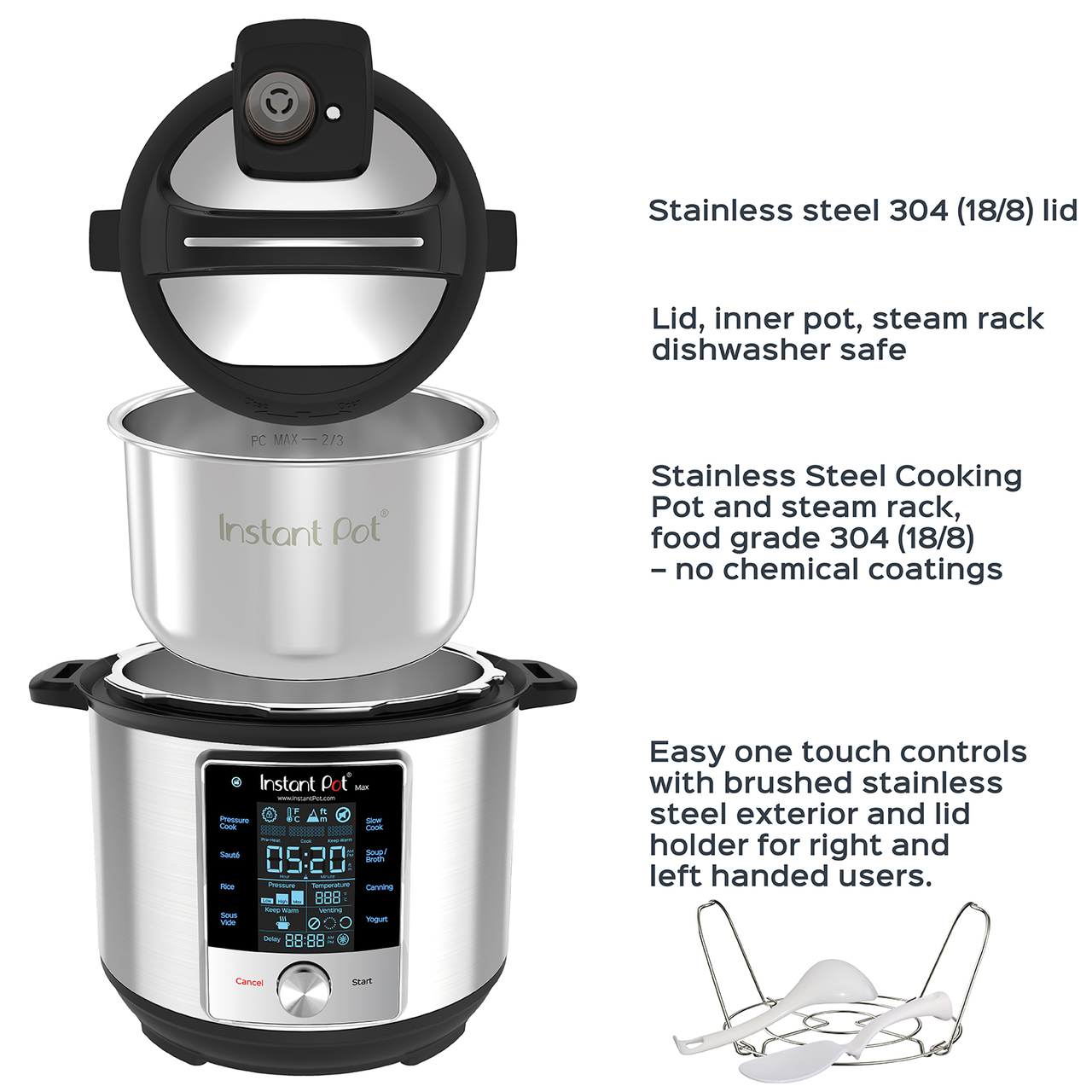 Instant Pot, 6-Quart Max, 9-in-1 Multi-Use Programmable Electric Pressure Cooker, Slow Cooker, Rice Maker, Pressure Canner, Sauté/Searing Pan, Food Steamer, Sous Vide, Yogurt Maker & Food Warmer