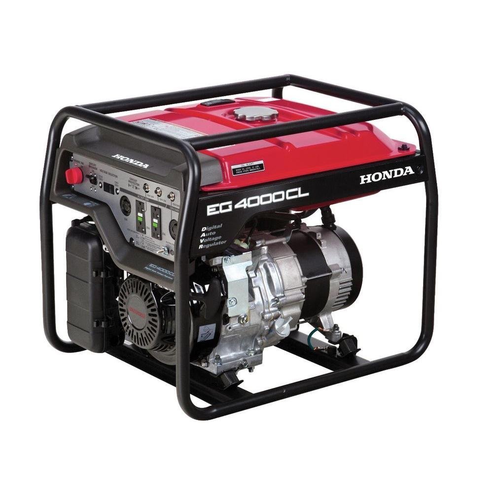 Honda 4000-Watt Gasoline Powered Portable Generator with GFCI Duplex Outlet Protection