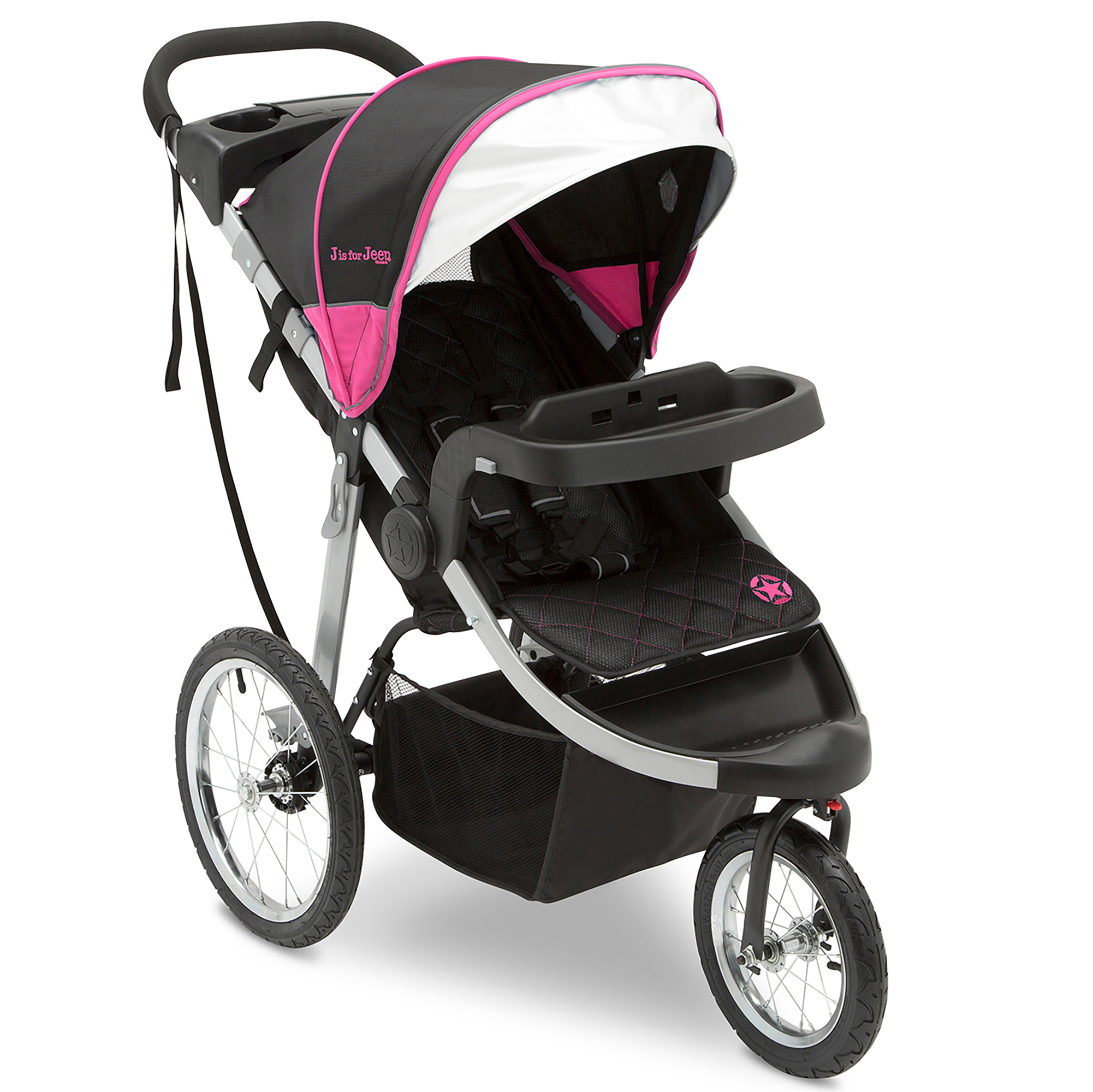 Jeep Unlimited Range Jogger by Delta Children, Trek Pink Tonal