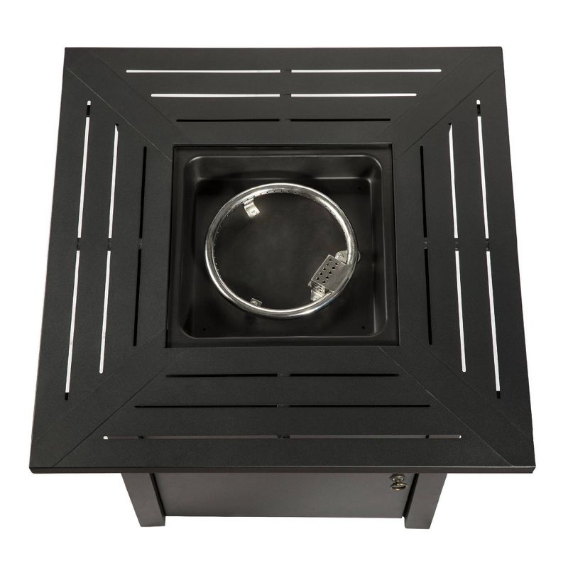 Oasis 30″ Square Steel Propane Gas Fire Pit – Teamson Home