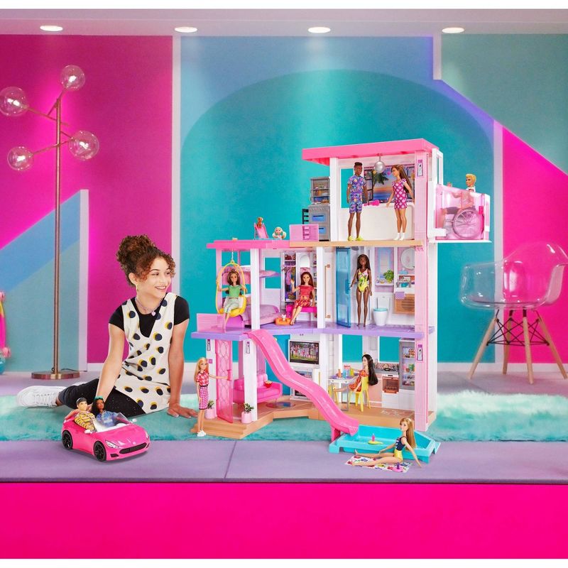 Barbie DreamHouse Dollhouse with Pool, Slide, Elevator, Lights & Sounds 3.75'