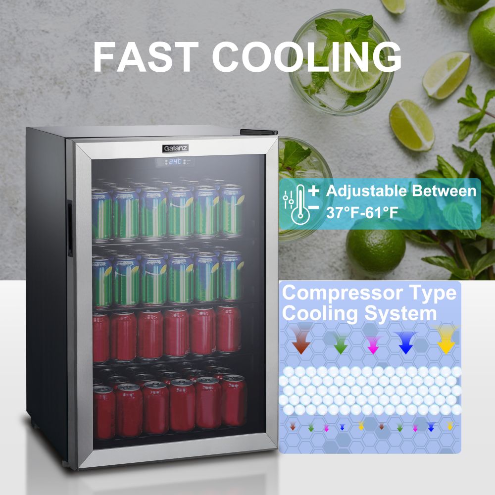 4.5 Cu ft 152 Can Beverage Center Mini Fridge