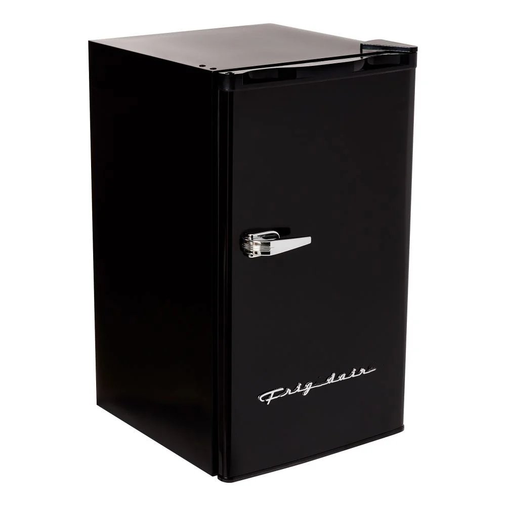 3.2 Cu ft Retro Dry Erase Compact Refrigerator, (EFR331-BLACK), Black