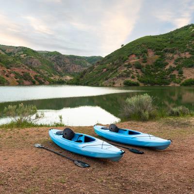 Lifetime Cruze 100 Sit-In Kayak – 2 Pack (Paddles Included) 445