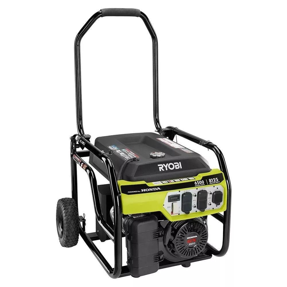 Ryobi 6,500-Watt Gasoline Powered Portable Generator with Honda GX390 Engine