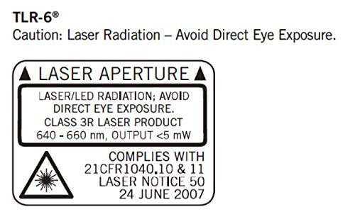Streamlight 69270 TLR-6 Tactical Pistol Mount Flashlight 100 Lumen with Integrated Red Aiming Laser Designed Exclusively and Solely for 42/43/43X/48 (No Rail or MOS), Black