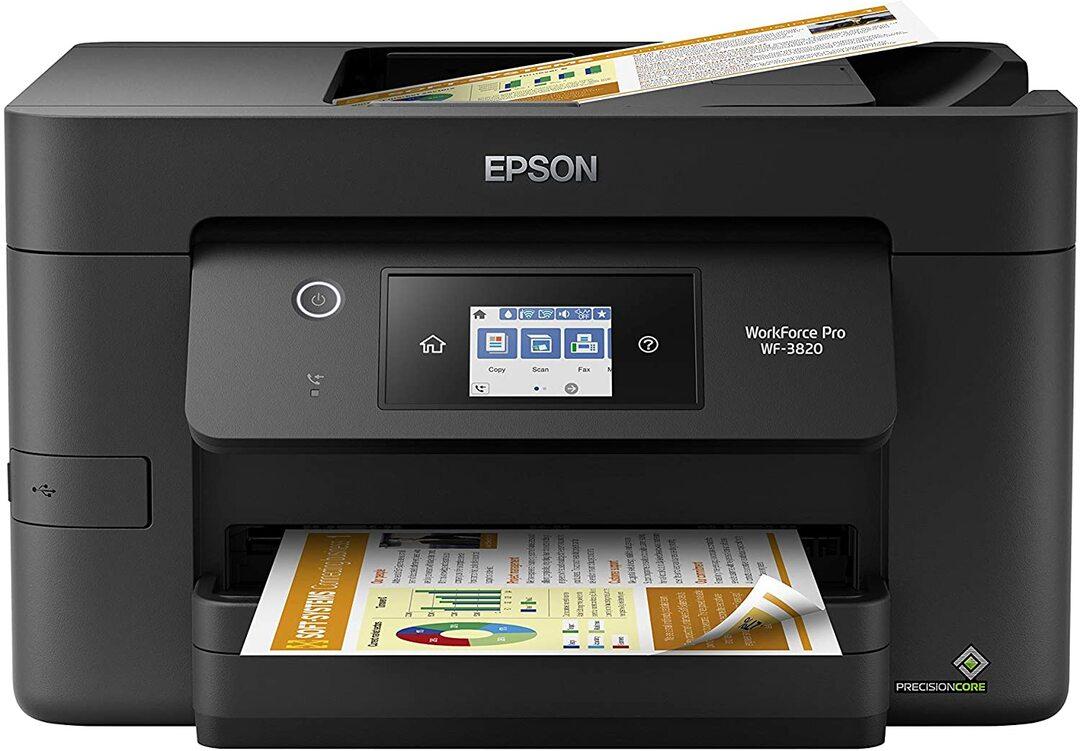 Epson Workforce Pro WF-3820 Wireless Inkjet All-in-One Color Printer, C11CJ07201