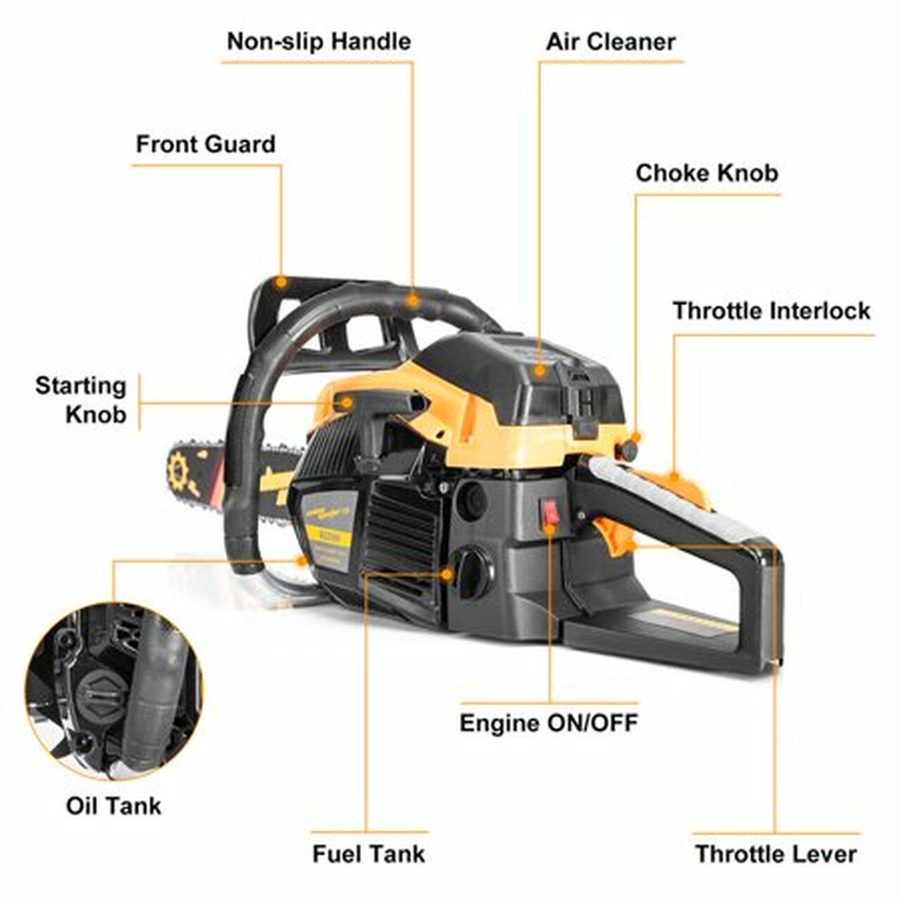 Salem Master 6220H 20-inch 62cc 2-Cycle Gas Powered Chainsaw