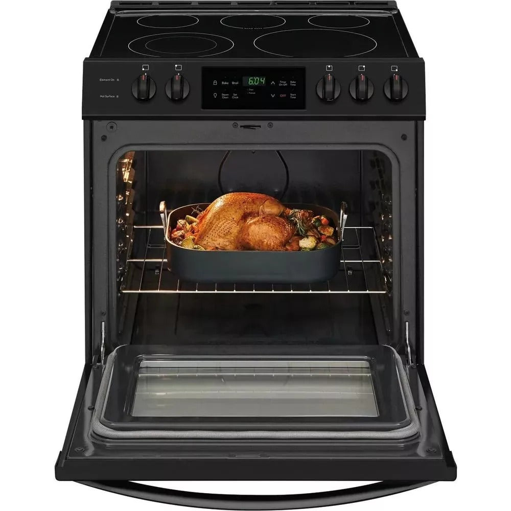 Frigidaire 30 in. 5.0 cu. ft. Single Oven - Black Enamel with NVS Black Glass