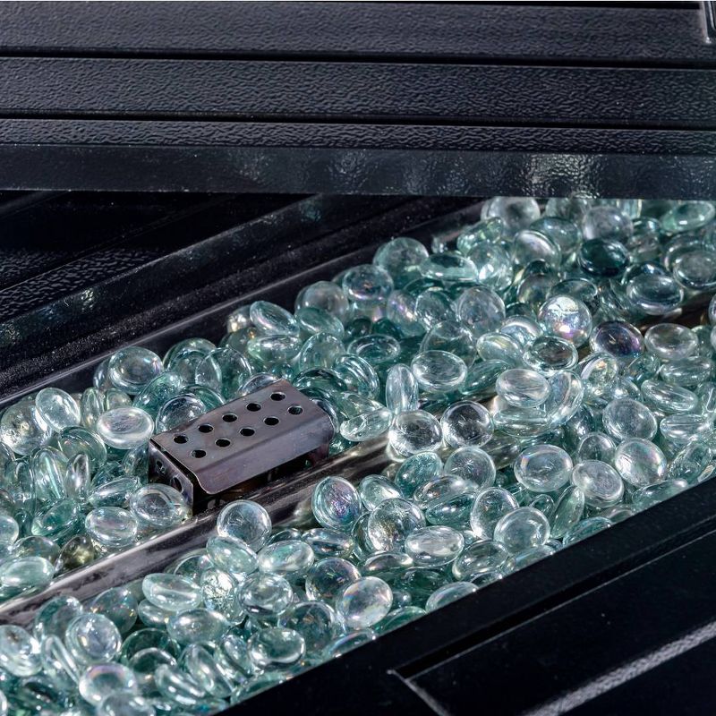 Rectangle Aluminum Fire Pit Table Hammered Black – Legacy Heating