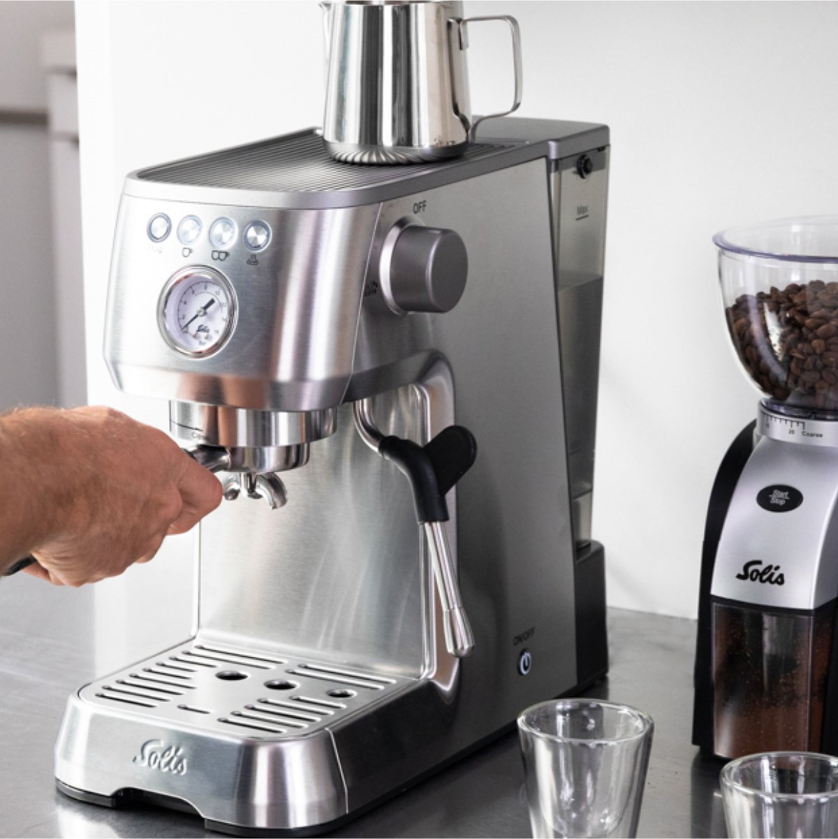Solis Barista Perfetta Plus Coffee Machine & Scala Plus Grinder