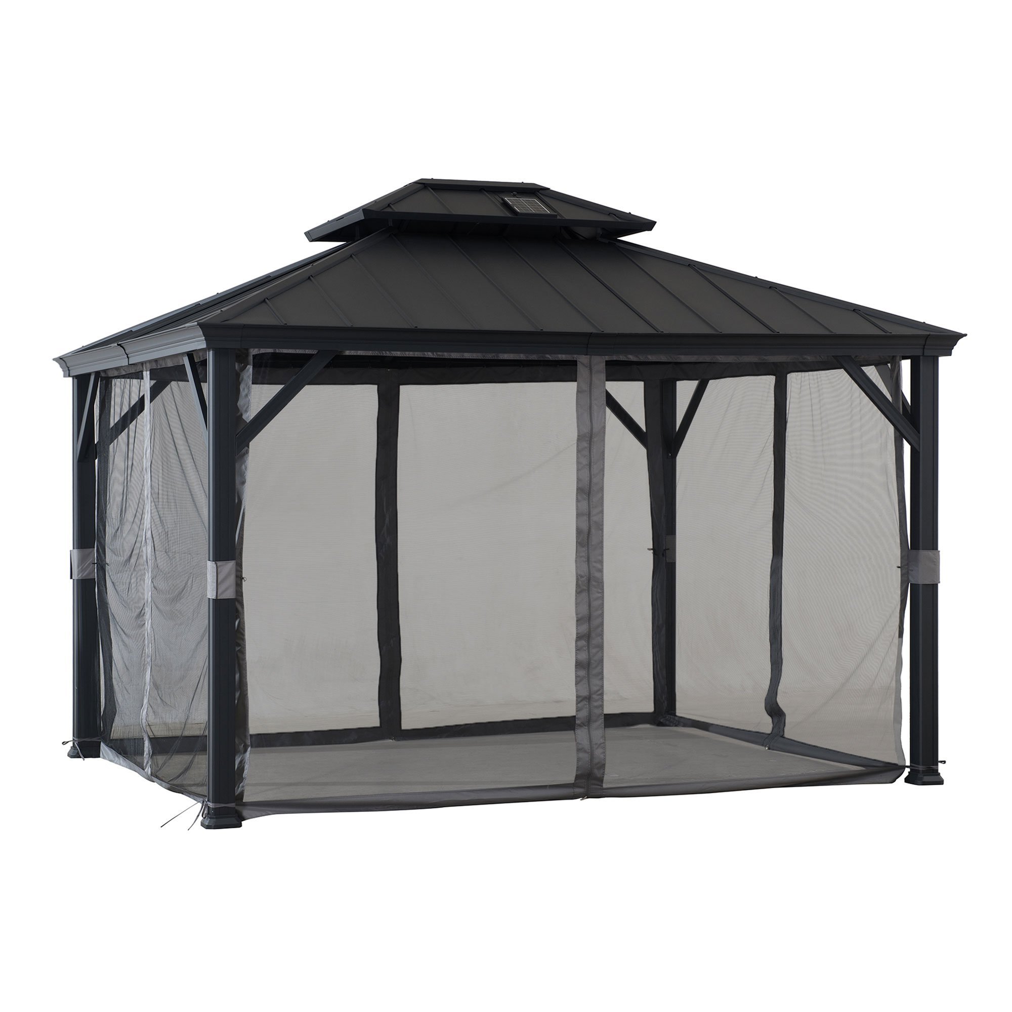 SummerCove 10 ft. x 12 ft. Solar Powered Hardtop Gazebo
