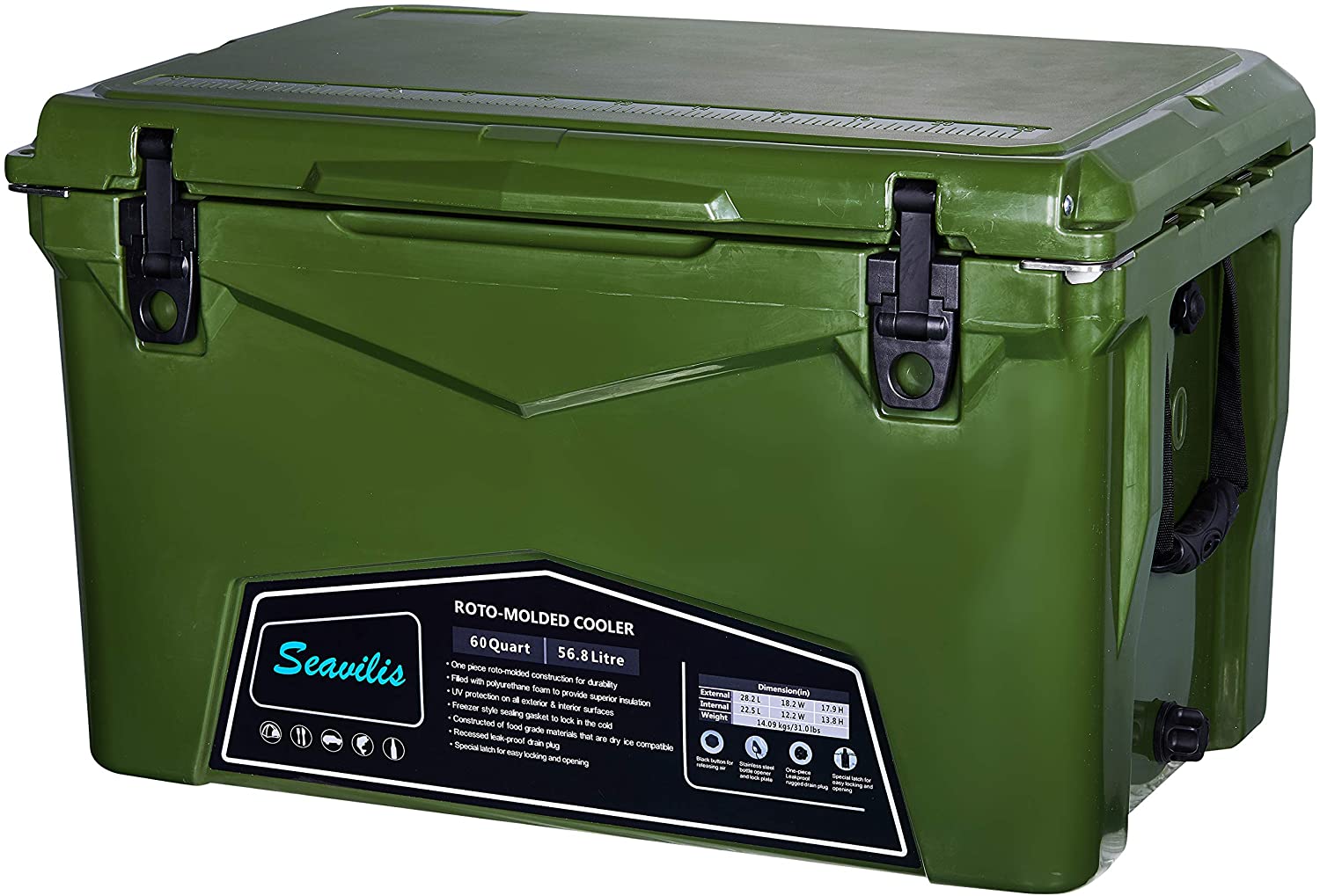 Seavilis Heavy Duty Camping Cooler 60qt