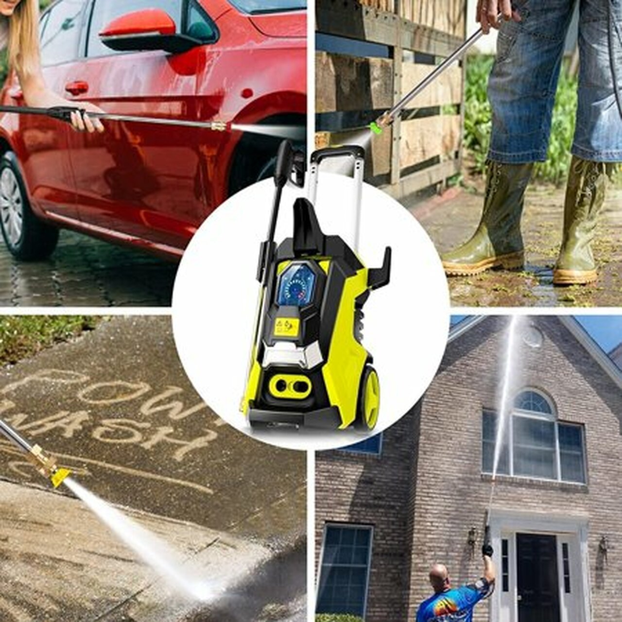 TEANDE 3800 PSI Pressure Washer, Electric 1800W High Pressure Power Washer Machine2.80 GPM Professional Washer Cleaner with Touch Screen and 5 Nozzles