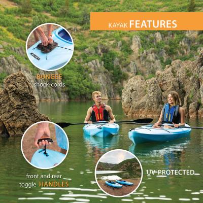 Lifetime Cruze 100 Sit-In Kayak – 2 Pack (Paddles Included) 445
